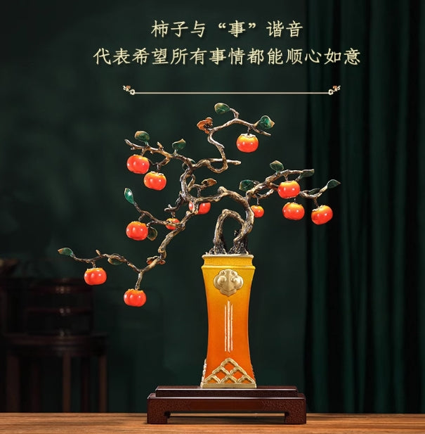 Brass persimmon Everything goes well Home crafts